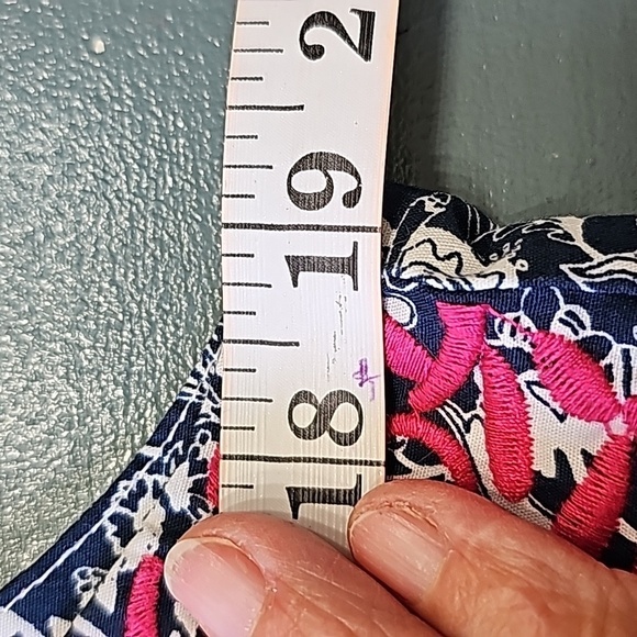 THML, SUMMER Blue and white dress with pink enbroidery medium. Y2K - Picture 9 of 11